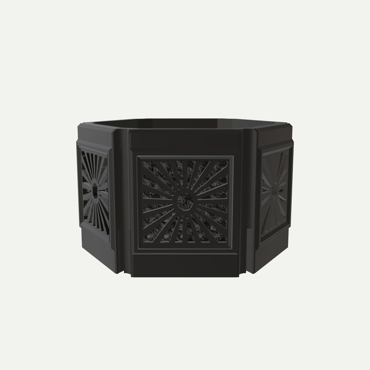 RYUKA BLOCK POT HEXAGON あかちち（N-02） 4号相当