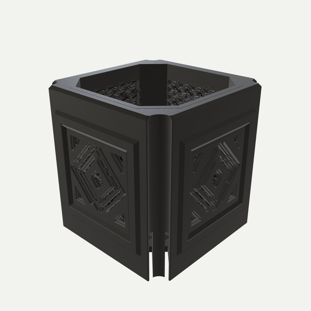RYUKA BLOCK POT CUBE｜いしだたみ 斜め