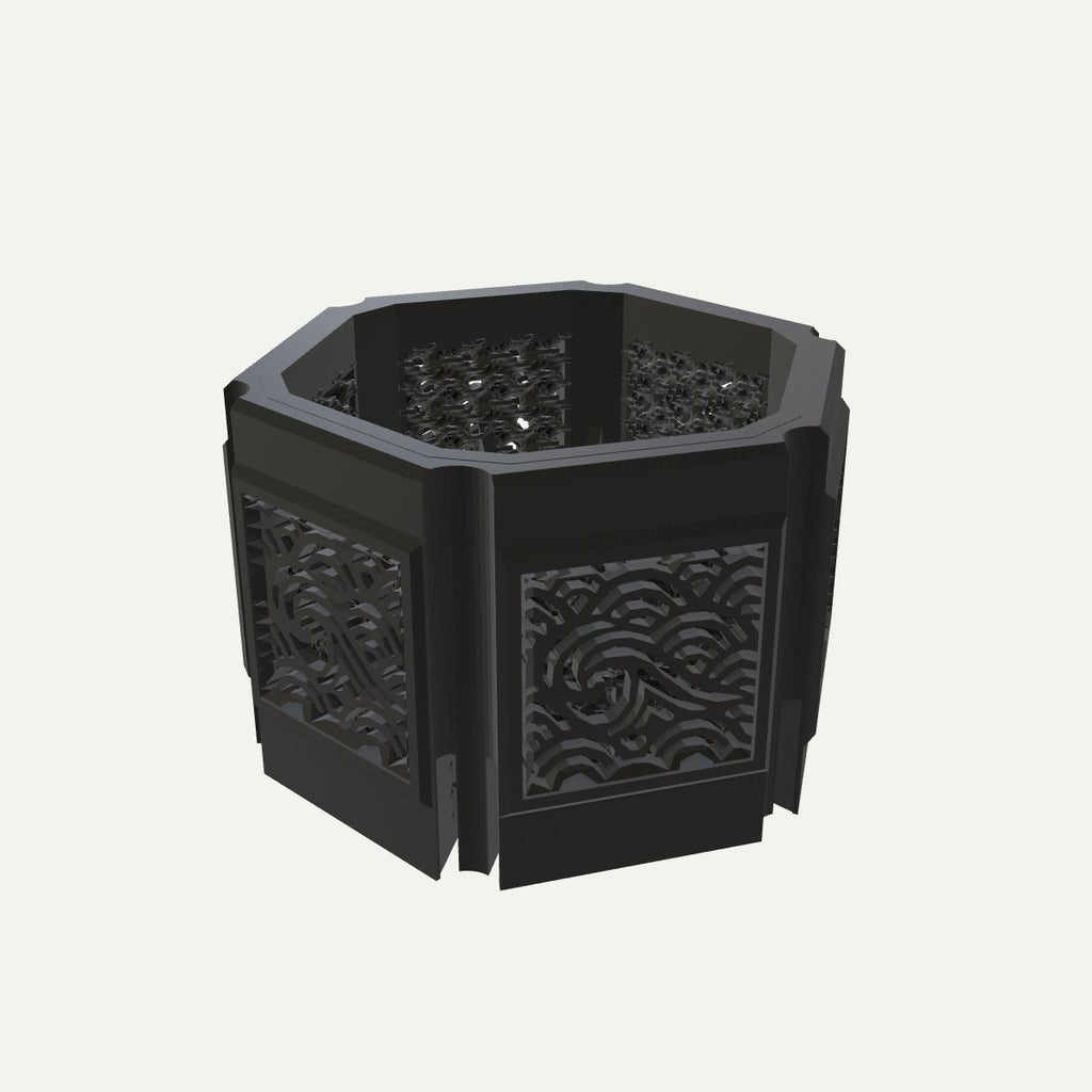 RYUKA BLOCK POT HEXAGON｜なみかじ 斜め