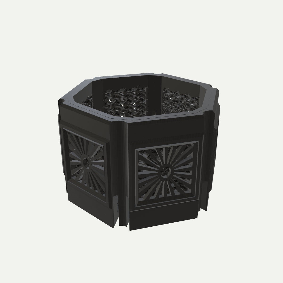 RYUKA BLOCK POT HEXAGON｜あかちち 斜め