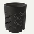 RYUKA GROW POT 麻の葉 MATTE BLACK（全体）