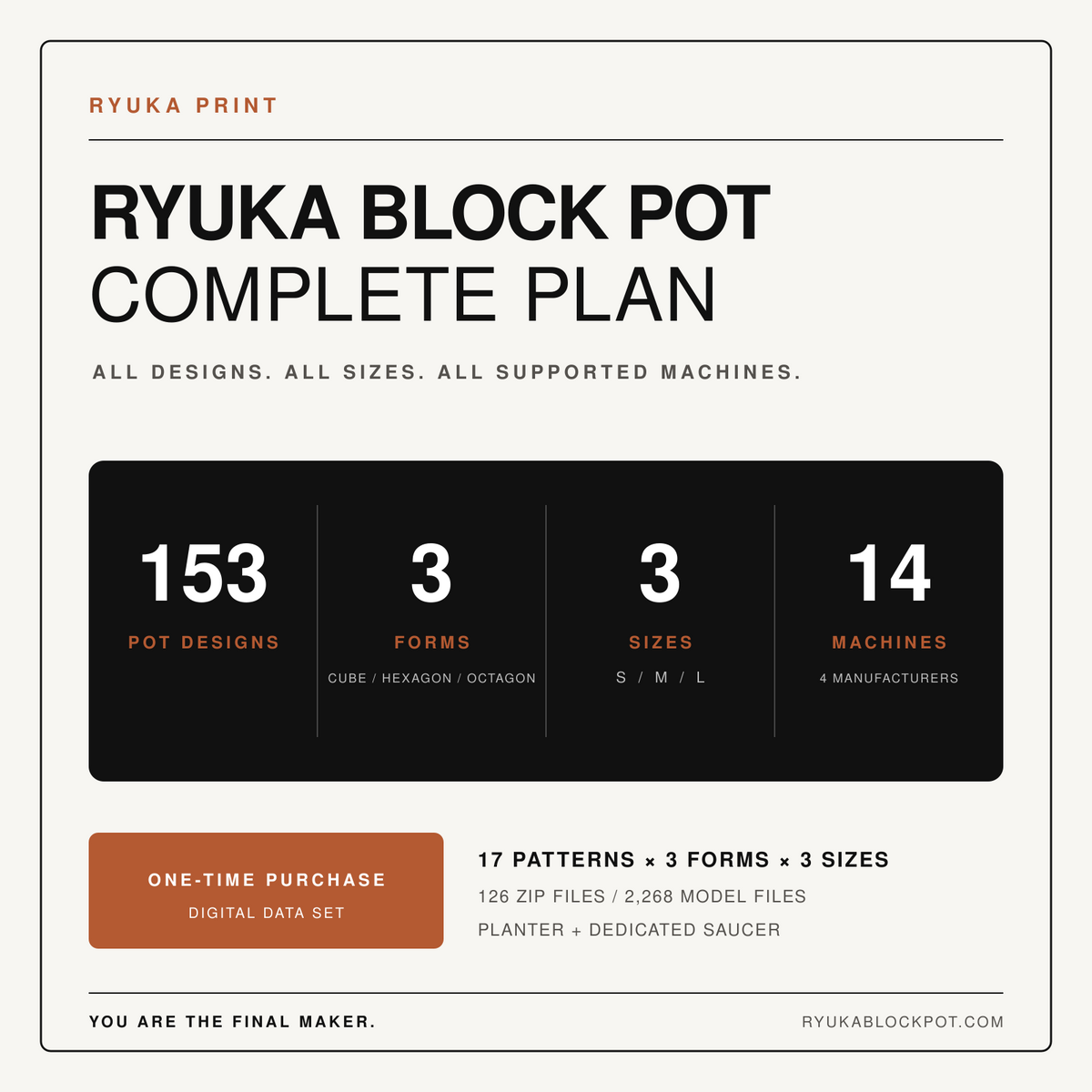 RYUKA BLOCK POT | COMPLETE PLAN