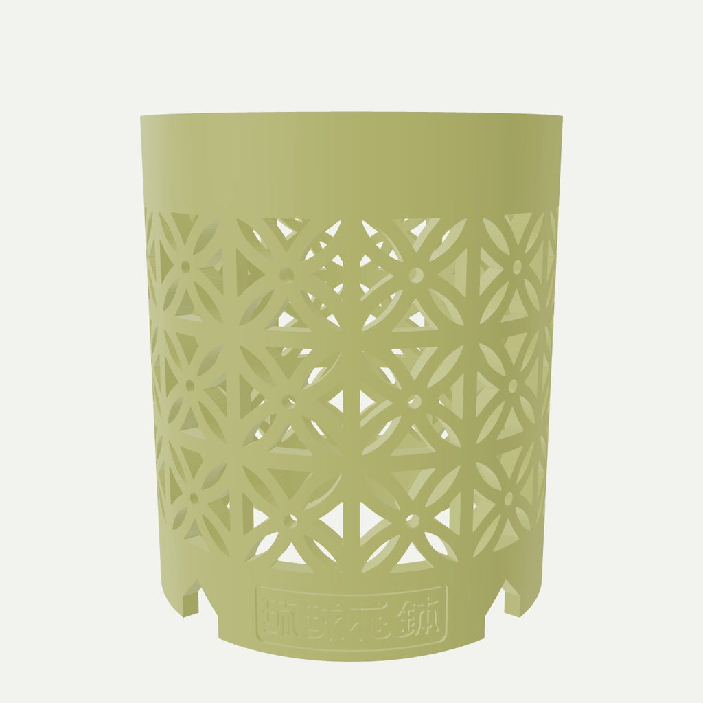 RYUKA GROW POT CIRCLE OUTER 四弁花 MATCHA GREEN