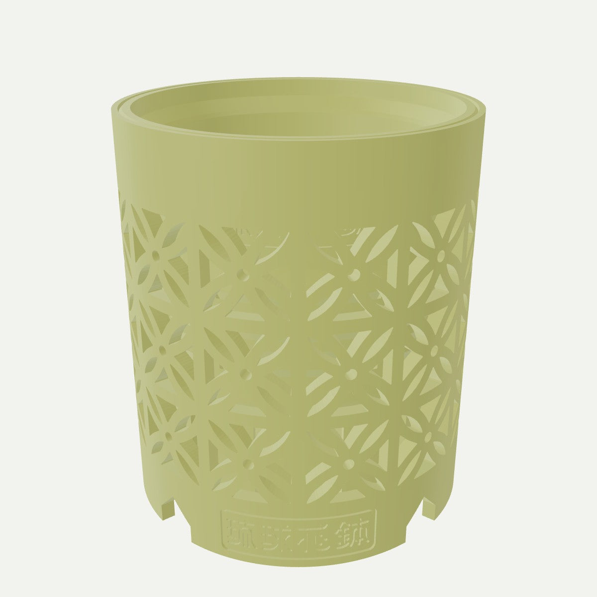 RYUKA GROW POT CIRCLE SET 四弁花 INNER MATCHA GREEN × OUTER MATCHA GREEN